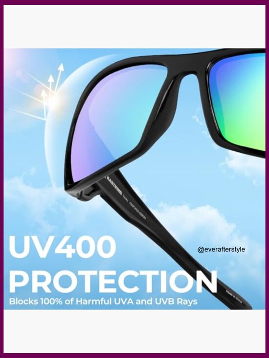 Polarized Sport Sunglasses with PuriVex Coating, Wrap Design main image 4